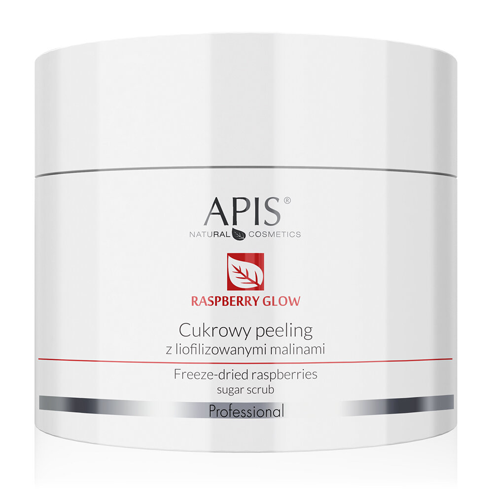 Apis Raspberry Glow Cukrowy Peeling z Malinami 220g