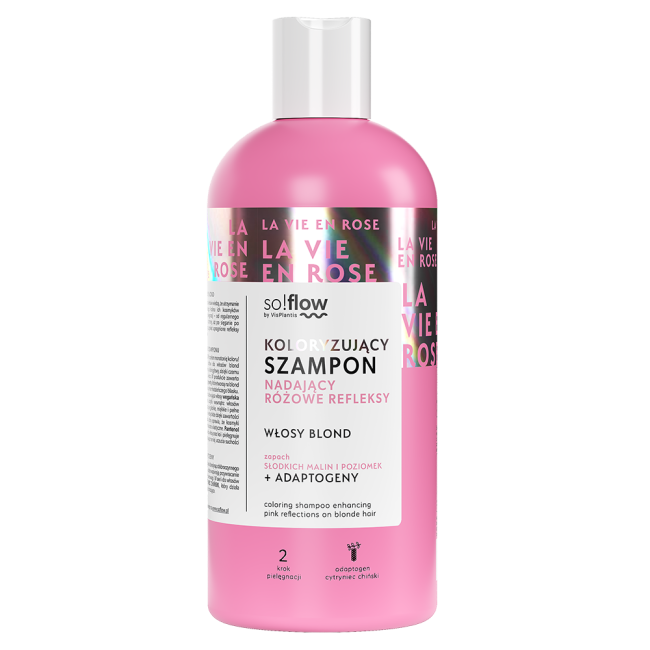 So!Flow Colouring Shampoo with Pink Reflections for Blonde Hair 300ml