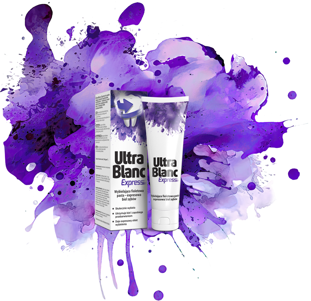 UltraBlanc Express Whitening Purple Toothpaste for Yellow Teeth 75ml