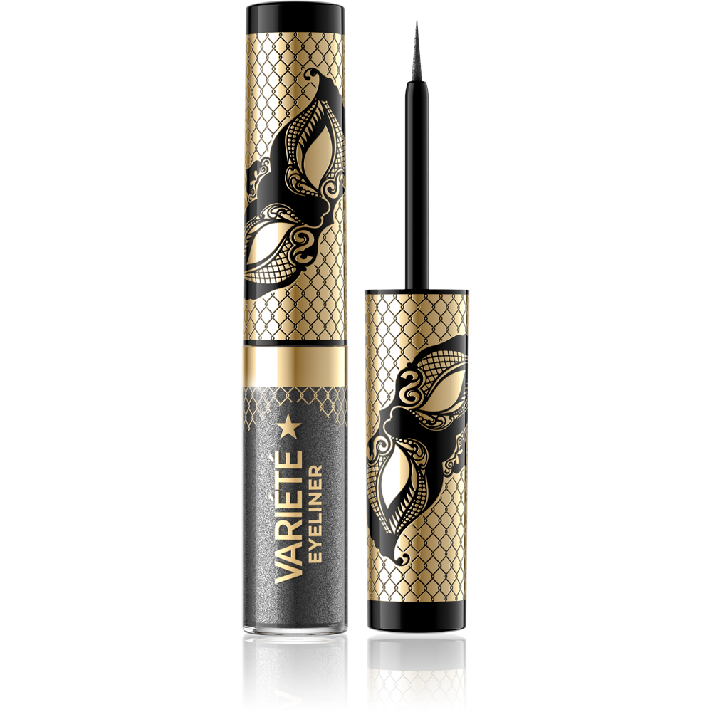 Eveline Variete Wodoodporny Kolorowy Eyeliner w Kałamarzu Nr. 04 Silver Dust 4ml