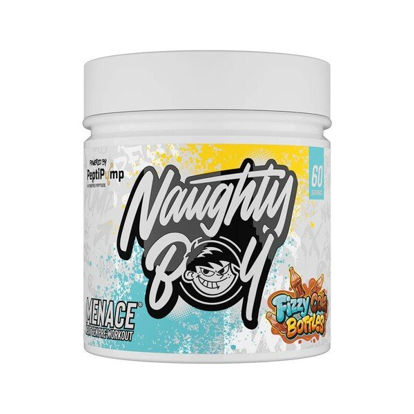 Naughty Boy Menace V2 Pre-Workout for Energy and Focus Fizzy Cola Bottles 420g