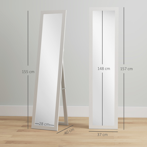 HOMCOM 37 x 157 cm Full Length Mirror - White