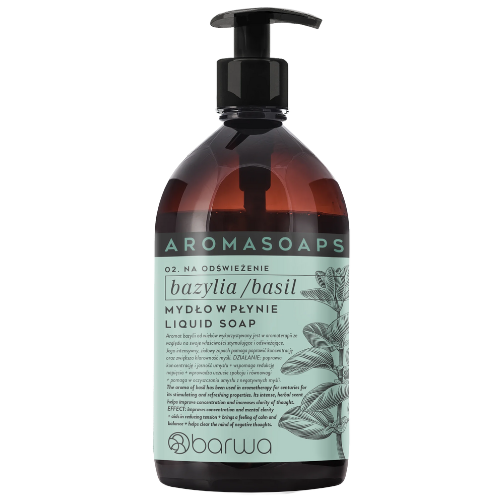 Barwa Aroma Soaps Refreshing Liquid Soap with Basil 500ml