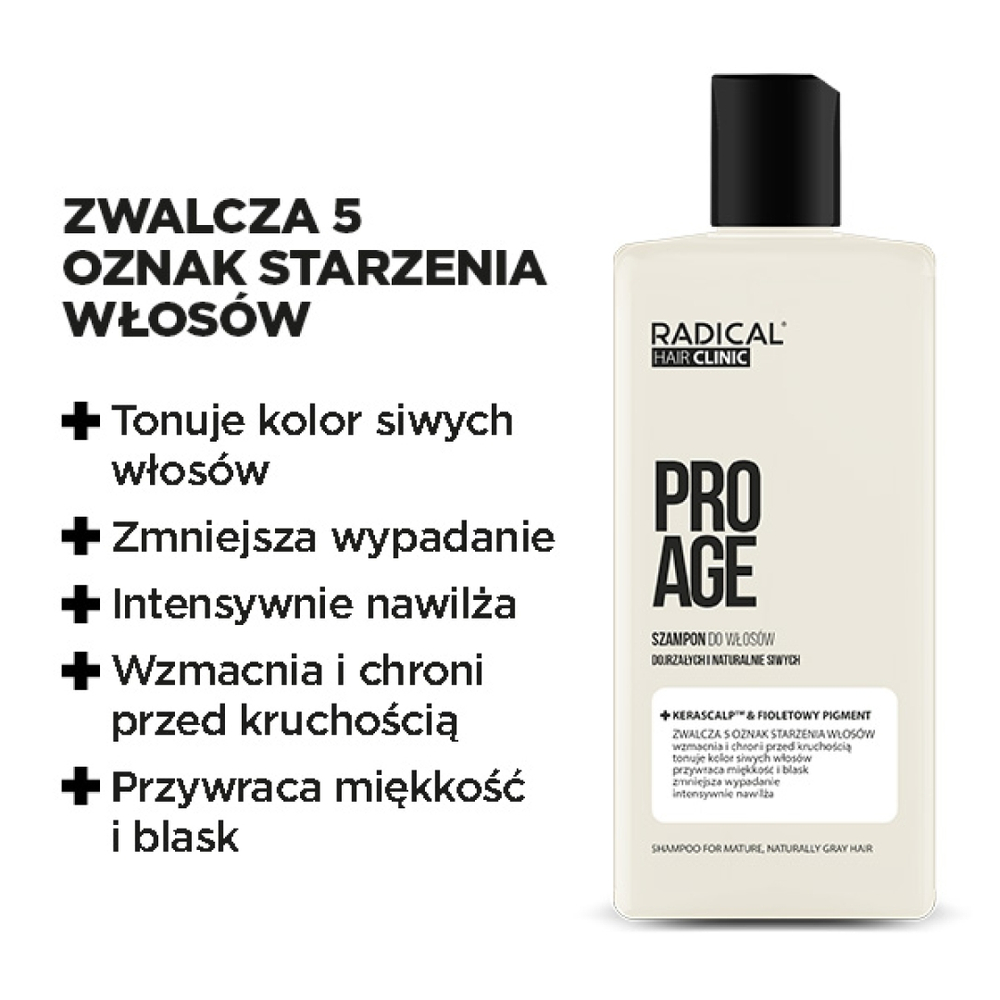 Farmona Radical Hair Clinic Pro Age Szampon dla Włosów Dojrzałych i Naturalnie Siwych 300ml