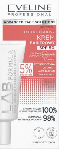 Eveline Lab Formula Fotoochronny Krem Barierowy UVA i UVB SPF50 40ml
