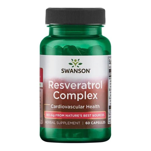 Swanson Resveratrol Complex na Krążenie i Ochronę Komórek 60 Kapsułek
