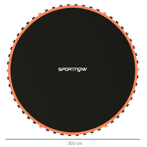 SPORTNOW Trampoline Replacement Mat with Spring Pull Tool, 42 V-Hooks, for 8ft Trampoline using 14cm Springs, Orange