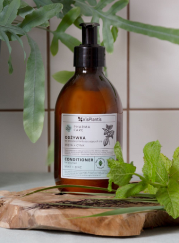 Vis Plantis Pharma Care Mięta i Cynk Odżywka do Włosów Przetłuszczających się 300ml