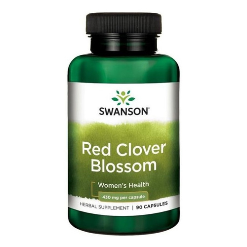 Swanson Red Clover Blossom 430mg Czerwona Koniczyna na Menopauzę 90 Kapsułek
