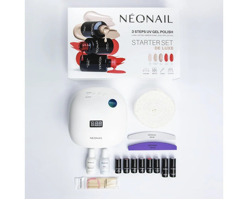NeoNail Zestaw do Hybryd De Luxe 8 Lakierów + Lampa LED 36W/48 1 Sztuka