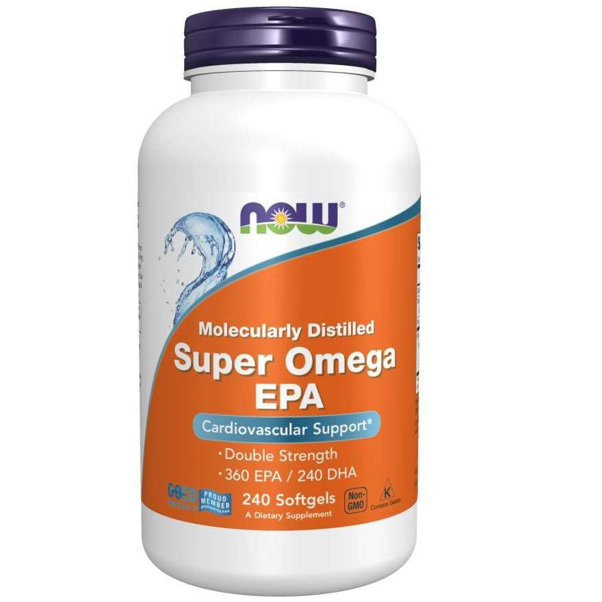  Now Foods Super Omega EPA Molecularly Distilled Circulatory Support 240 Softgels