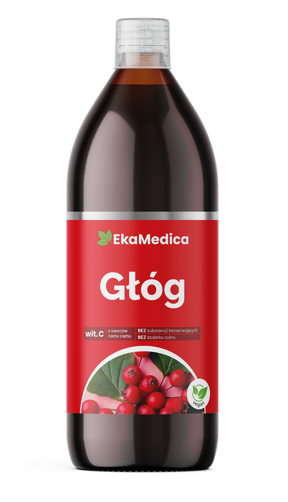 EkaMedica 100% Natural Hawthorn Juice Strengthening Blood System 1000ml