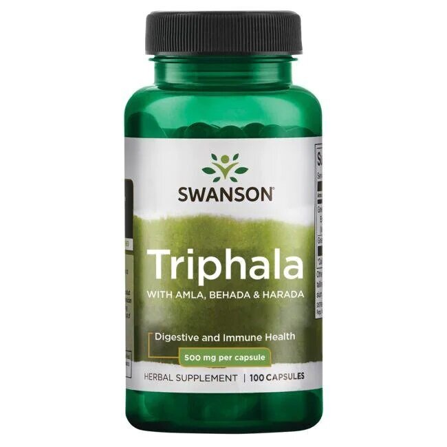 Swanson Triphala 500mg Helps Cleanse Your Body 100 Capsules