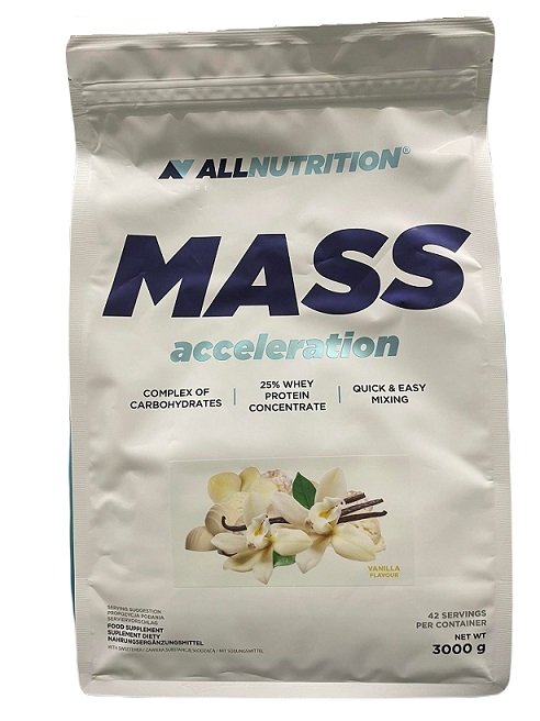 Allnutrition Mass Acceleration Kompleks Węglowodanowo-Proteinowy Wanilia 3000g
