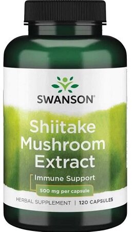 Swanson Shiitake Mushroom Extract 500mg 120 Capsules