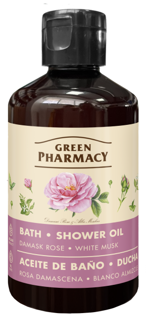 Green Pharmacy Moisturizing Bath & Shower Oil Damask Rose and White Musk 250ml