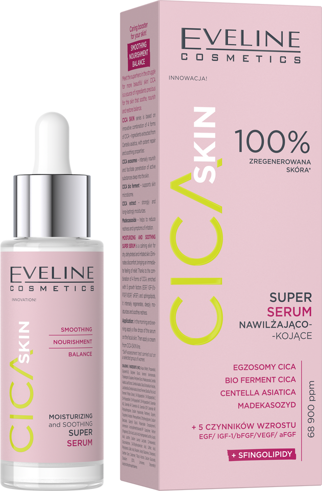 Eveline Cica Skin Super Serum Nawilżająco-Kojące 30ml
