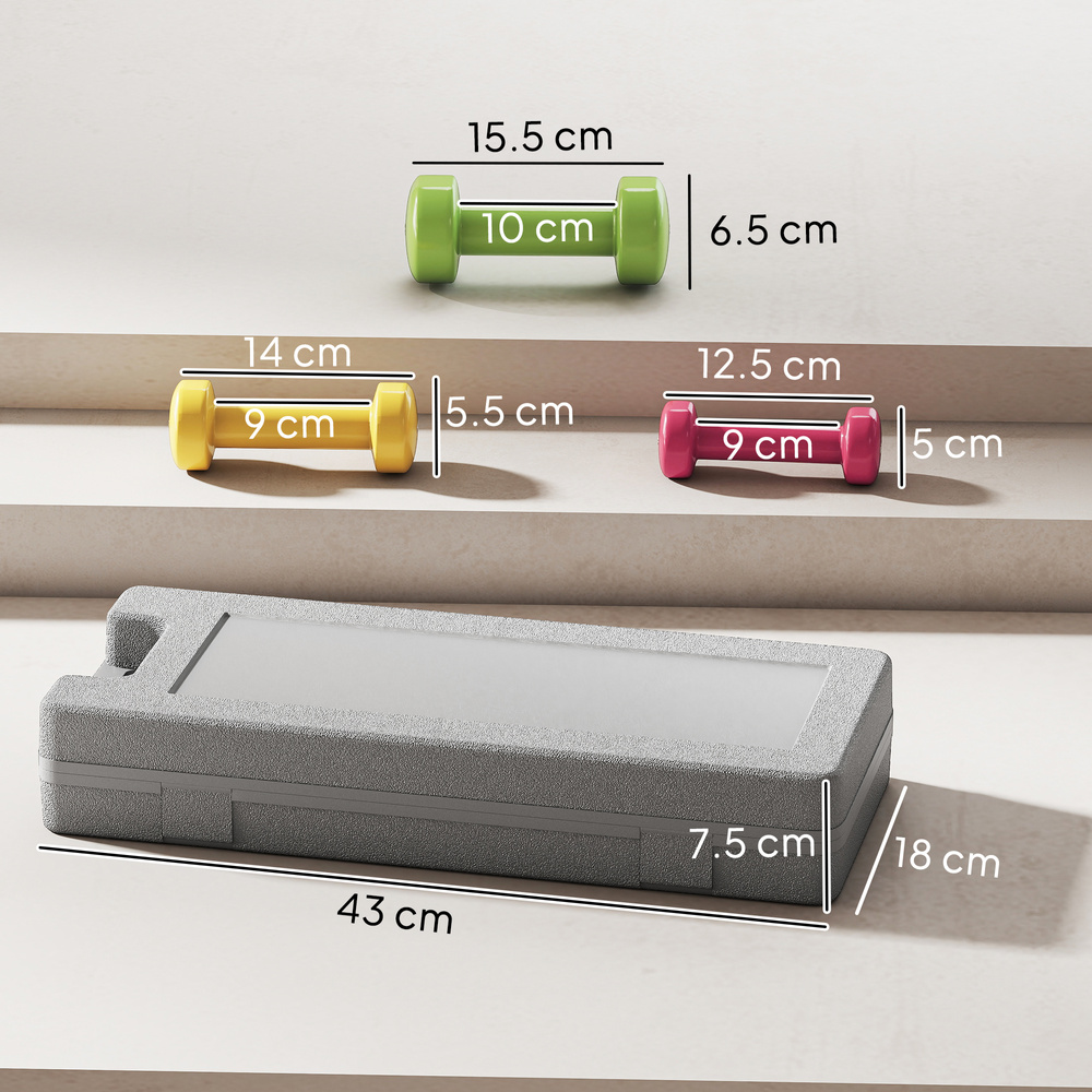 HOMCOM 6Kg Dumbbell Set, Fitness Weight Set for Men and Women, Home Gym Workout