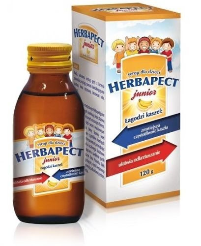 Aflofarm Herbapect Junior Cough Syrup for Kids Banana Flavour 120ml
