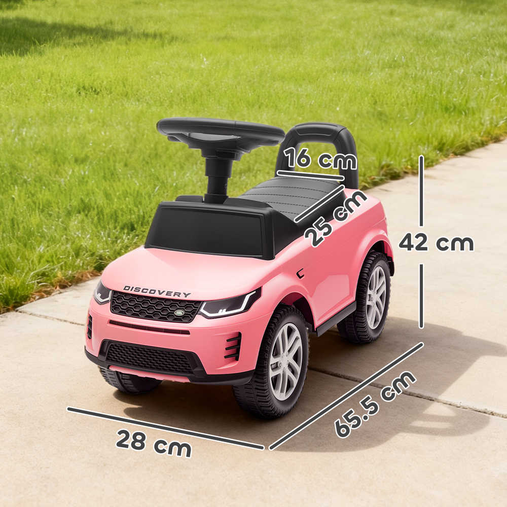 AIYAPLAY Land Rover Licensed Toddler Ride on Car with Horn, Engine Sounds, Under-Seat Storage, for 18-36 Months, Pink