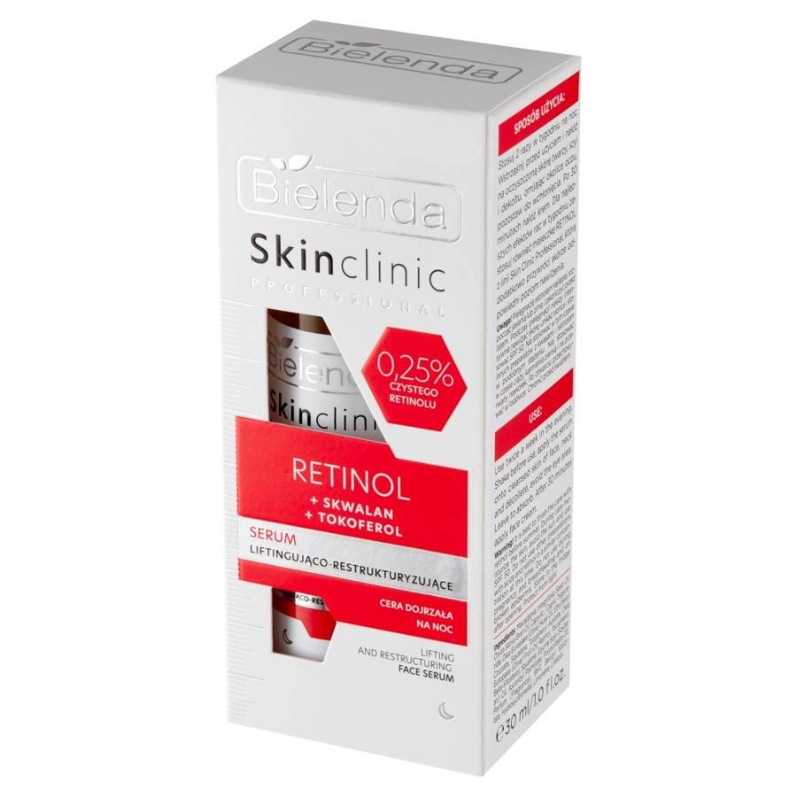 Bielenda Skin Clinic Professional Serum Liftingująco-Restrukturyzujące z Retinolem na Noc dla Cery Dojrzałej 30ml
