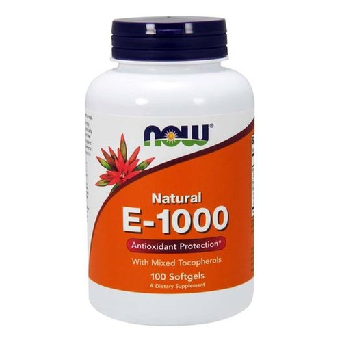 Now Foods Vitamin E-1000 Natural Mixed Tocopherols Supports Immunity 100 Softgels