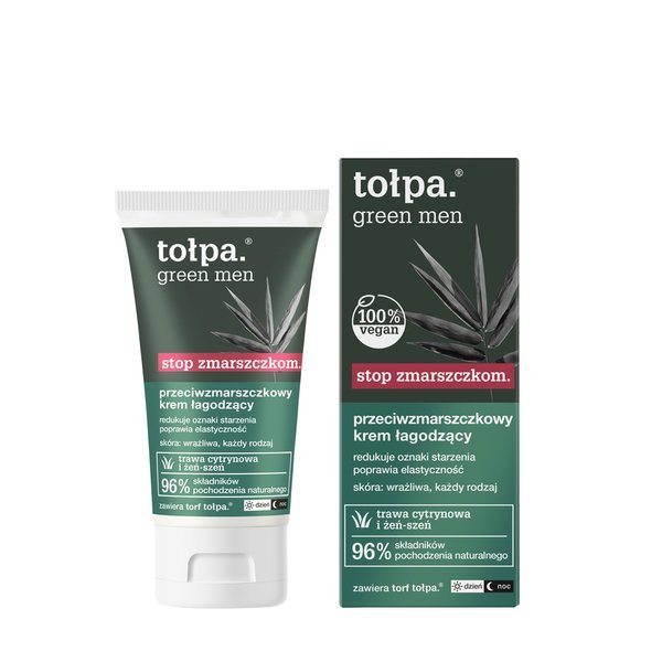 Tołpa Green Men Stop Zmarszczkom Przeciwzmarszczkowy Krem Łagodzący 50ml