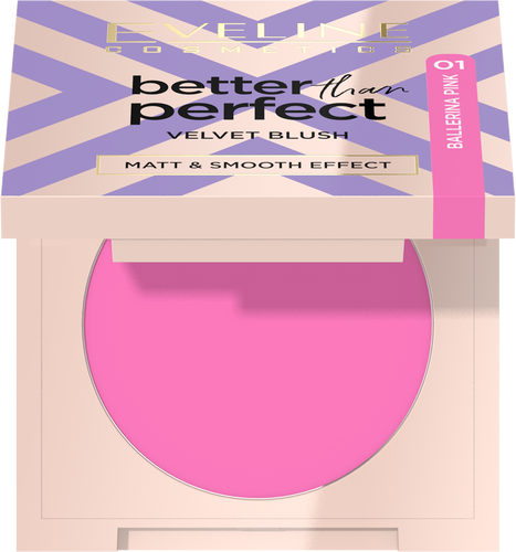 Eveline Better Than Perfect Róż Prasowany do Policzkow Nr 01 Balerina Pink 1 Sztuka