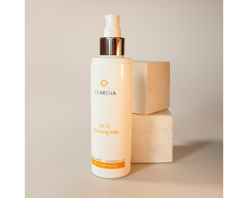 Clarena Vit C Fusion Line Makeup Remover Milk with Vitamin C Illuminating for Tired Skin 200ml