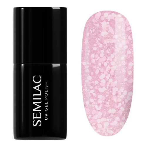Semilac Crushed Ice Lakier Hybrydowy 491 Strawberry Ice 7ml