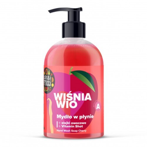 Tutti Frutti Wiśnia Wio Mydło w Płynie z Olejkami Owocowymi i Witaminą A 500ml