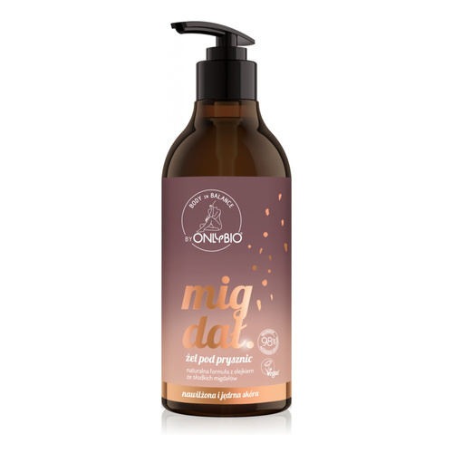 OnlyBio Vegan Moisturizing Shower Gel with Sweet Almond Oil 400ml