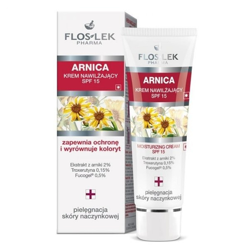Floslek Pharma Arnica Krem Nawilżający Wzmacniający Naczynka SPF 15 50ml