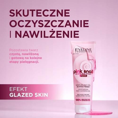 Eveline Pink Snail Moisturizing Face Wash Gel 140ml