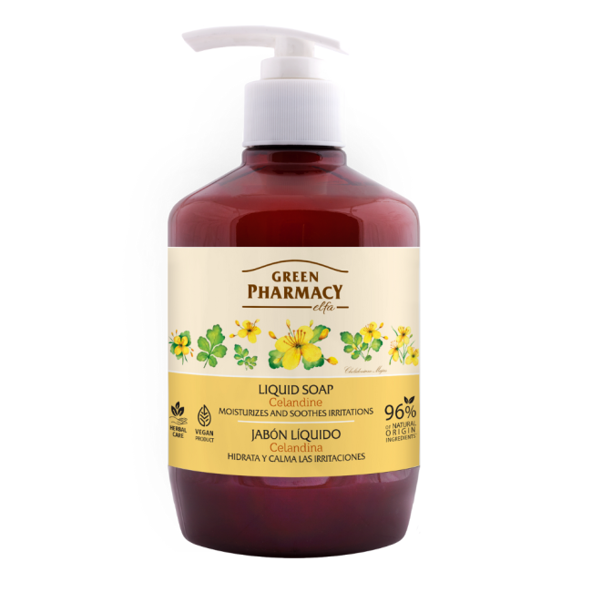 Green Pharmacy Moisturizing Celandine Liquid Soap 465ml