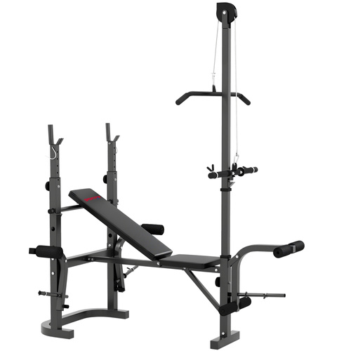 SPORTNOW Multi-Exercise Adjustable Weight Bench with Bench Press Rack