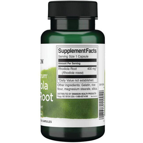 Swanson Różeniec Górski 400mg Wspierający Adaptację do Stresu 100 Kapsułek