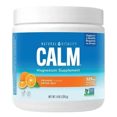 Natural Vitality Natural Calm Pomarańczowy Magnez w Proszku Na Stres i Relaks 226g