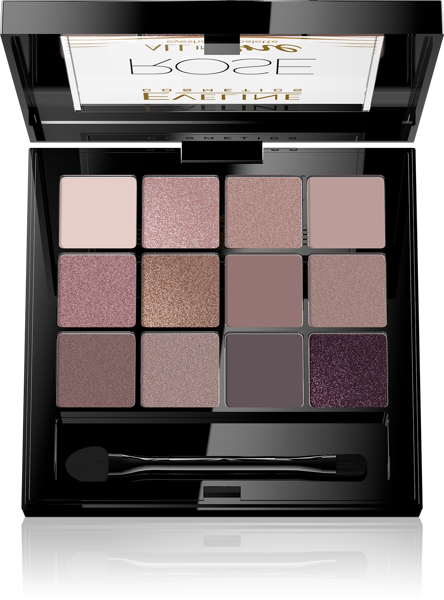 Eveline All In One Eyeshadow Palette Paleta 12 Cieni do Powiek Rose 1 Sztuka