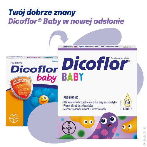 Dicoflor Baby Probiotyk dla Niemowląt i Dzieci Krople 2x5ml