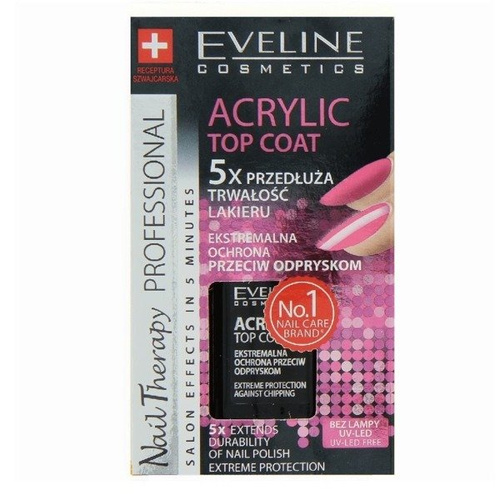 Eveline Nail Therapy Acrylic Top Coat Extreme Protection against Chipping 12ml