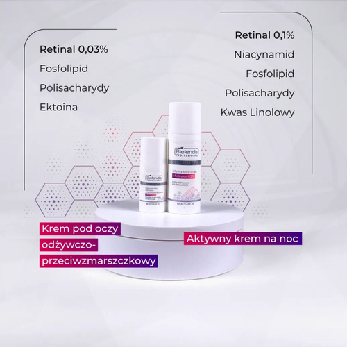 Bielenda Professional SupremeLab Re-Advanced Nourishing and Anti-Wrinkle Eye Cream with Retinal 0.03% 15ml