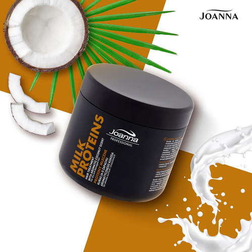 Joanna Professional Milk Proteins Coconut Scented Treatment for Dry and Damaged Hair 500g