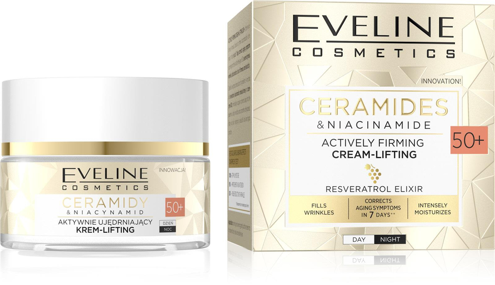 Eveline Ceramides Niacinamide Aktywnie Ujędrniający Krem LIftingujący 50+ 50ml