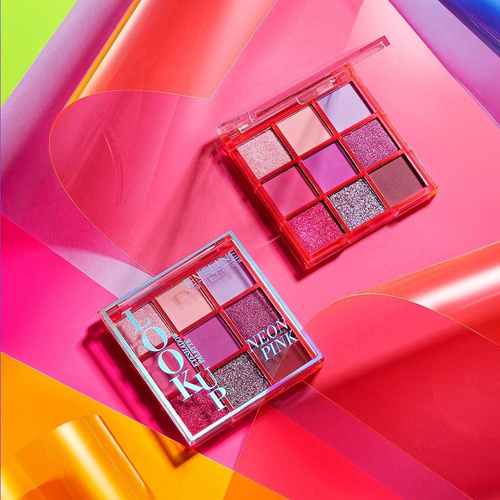 Eveline Eyeshadow Palette 9 Colors Look Up Neon Pink Eye Shadows 10.8g