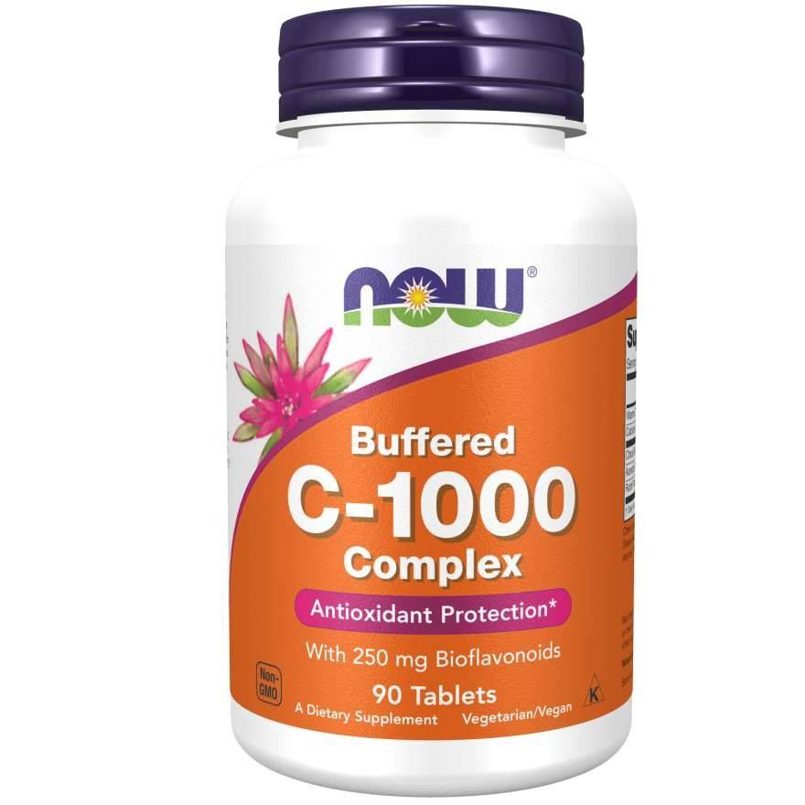 Now Foods Vitamin C-1000 Complex Complex Buffered 250mg Bioflavonoids 90 Tablets