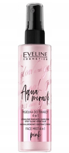 Eveline Glow and Go Aqua Miracle Rozświetlająca Mgiełka do Twarzy 4w1 Nr. 02 Pink 110ml