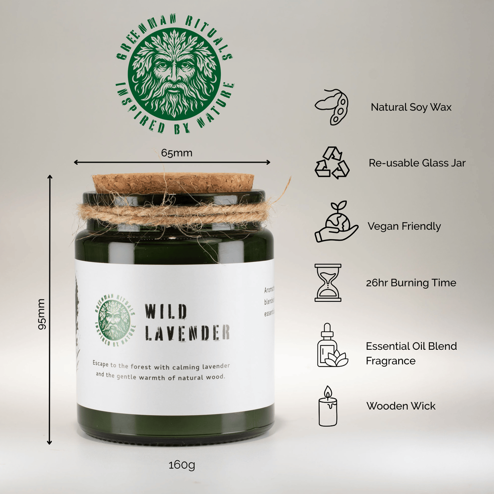 Greenman Woodwick Soy Candle - Leaves and Linen