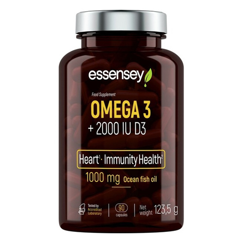 Essensey Omega 3 + Witamina D3 2000IU 90 kapsułek
