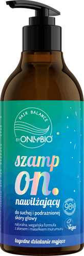 OnlyBio Hair In Balance Szampon Nawilżający do Suchej i Podrażnionej Skóry Głowy 400ml